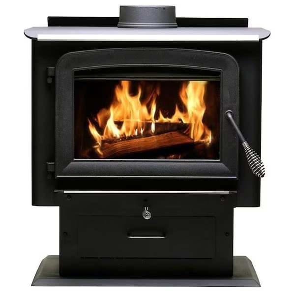 Ashley Hearth Wood Stove Pedestal Stove, 27 in W, 2014 in D, 3078 in H, 89000 Btu Heating, Us Stove Co, Mfr#: AW2020E-P